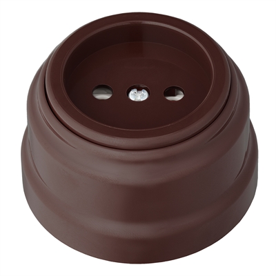 Роз. 1-местн. без земл. 16А ОУ серия РЕТРО, (РА16-0201 шоколад) РА16-0201 шоколад