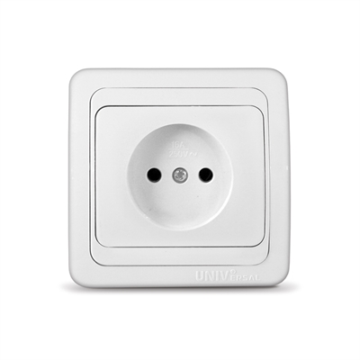 Розетка 1м с/у бел. "Валери" UNIVersal  В0022