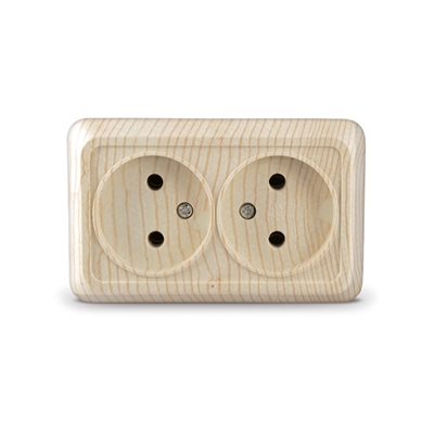 Розетка 2м о/у сосна "Олимп" UNIVersal  5560858