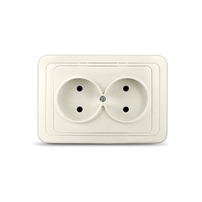 Розетка 2м с/у сл. кость "Валери" UNIVersal  Б-В0102