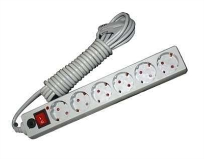 Сет.фильтр "UNIVersal" 6гн 3м ПВС 3*0,75 (УФ6-3М) 967U-3003, 967U-5003