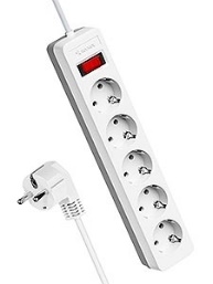 Сет.фильтр КОСМОС 5гн 3м белый ПВС 3х0,75  FKsm3m-5g(W)