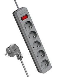 Сет.фильтр КОСМОС 5гн 3м серый ПВС 3х0,75  FKsm3m-5g(G)