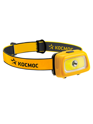 Фонарь налоб. H3WDS-COB 3W+3W 3 реж. (3хR03) КОСМОС KOC-H3WDS-COB