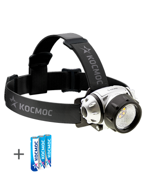 Фонарь налоб. Н19-LED (3xR3 в компл.) КОСМОС KOC-H19-LED