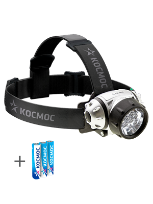 Фонарь налоб. Н7-LED (3xR3 в компл.) КОСМОС KOC-H7-LED