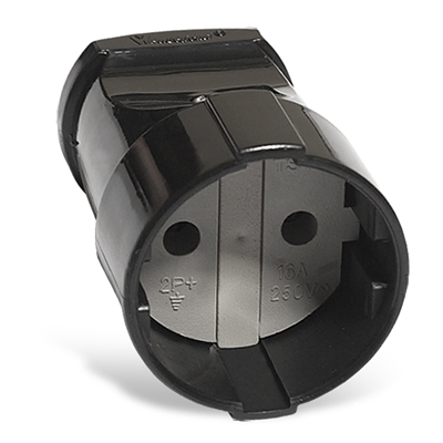 Штеп. гнездо б/з черное 10А "UNIVersal"  А0115