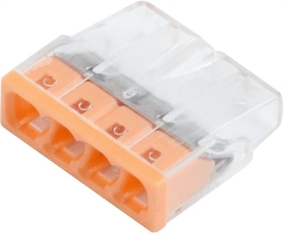 Клемма 4-провод. 0.5-2.5 мм2, прозр. с пастой GTER6-04-P (100шт/уп) General 800424 800424