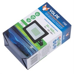 Прожектор LED 20Вт Зеленый свет, корпус черный ULF-Q517 IP65 Volpe UL-00011652 UL-00011652