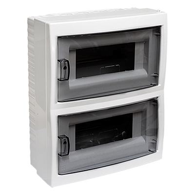 Бокс для открытой установки ЩРН 16 мод. прозрачн. дверца (КНО-16Д) КНО-16Д