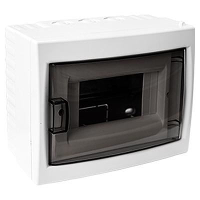 Бокс для открытой установки ЩРН 6 мод. прозрачн. дверца (КНО-6Д) КНО-6Д