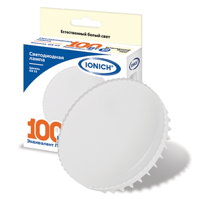 Лампа LED IONICH ILED-SMD2835-12Вт-1080Лм-230В-4000К-GX53 1139 UNIVersal  1139