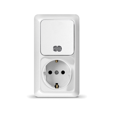 Блок ОУ 1кл. с подсв.+роз. з/к  бел. Олимп  О0039