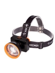 Фонарь налобный КОСМОС (KOC533Lit) аккум/15Вт Laser LED/ 3000mAh/ABS пластик/линза Френеля KOC533Lit