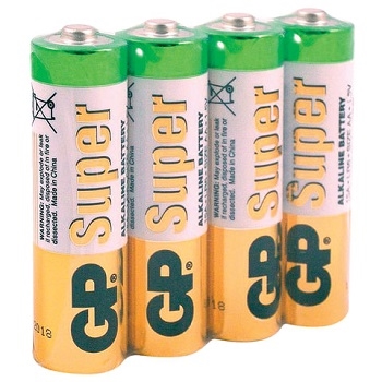 Эл.пит. GP LR6 AA SUPER Alkaline 4/shrink (96/192/384) 753-007 753-007
