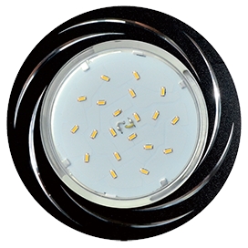 Светильник встраив. без рефл. Вихрь Черный/Алюм 20x110 GX53 H4 DL5386 Ecola FB5386ECB FB5386ECB