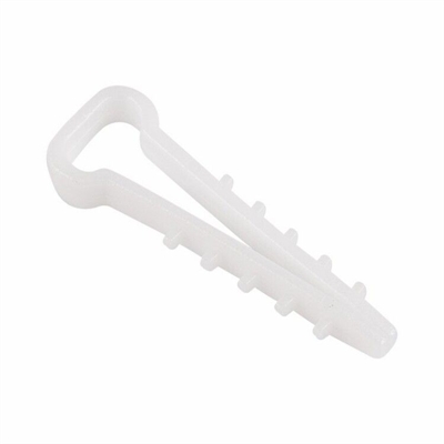 Дюбель-хомут 6х12 бел. (прямоугольный) "REXANT" (100шт) 07-4612