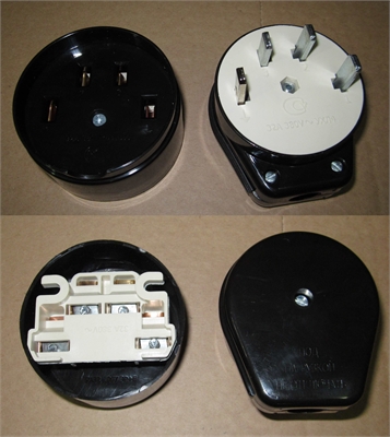 Разъем РШ--ВШ 30 чер. о/у (32А 380В 4-х рож.) UNIVersal 1233, 4813280001591