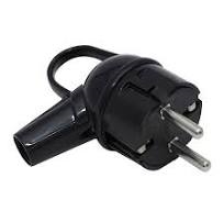 Вилка с кольцом с/з черная Makel 10038