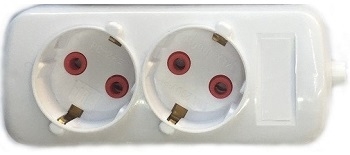 Колодка 2 гн. с/з "ВЕЛЛКОНТ" [ 50 ] 208-301 208-301