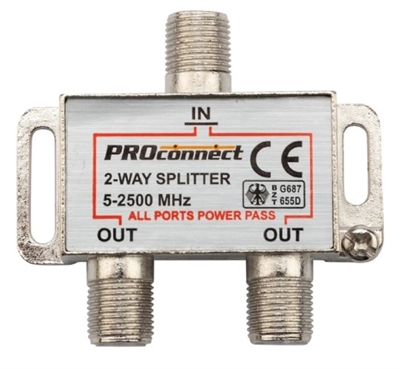 Splitter 2ТВ под F раз.спут. 2500МГц FD-2513 05-6201, 05-6201-4