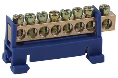 Шина N ноль в изолят. типа стойка ШНИ 6х9-8-Д синий NO-222-76-1 ЭРА Б0044124 Б0044124