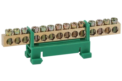 Шина РЕ земля в изолят. типа стойка ШНИ 6х9-14-Д зеленый NO-222-82-1 ЭРА Б0044131 Б0044131