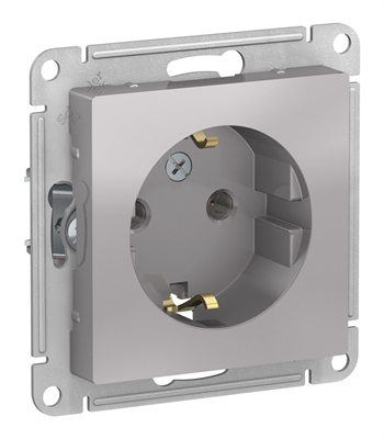 Роз. 1м с/з 16А мех. алюминий SE AtlasDesign ATN000343