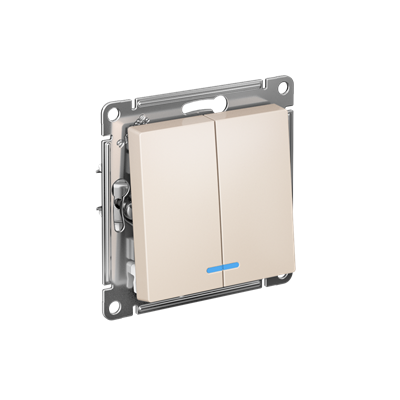 Выкл. 2кл свет мех. бежевый SE AtlasDesign ATN000253