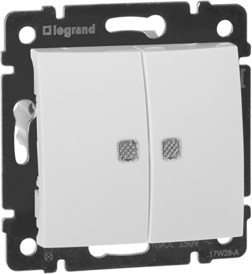 Выкл. 2кл свет бел. LR Valena 774428