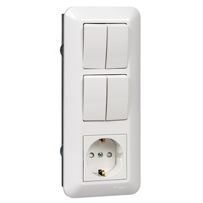 БК2ВР-008Б Блок В2кл.+В2кл.+Рс/з с/у бел. "ПРИМА"... BK2VR-008B-BI