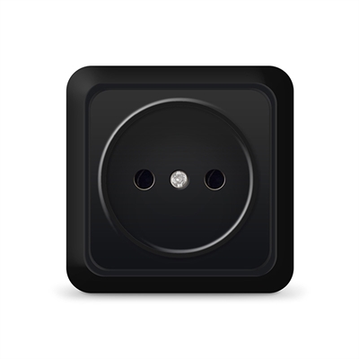 Розетка 1м о/у черн. "Олимп" 2224 UNIVersal 2224