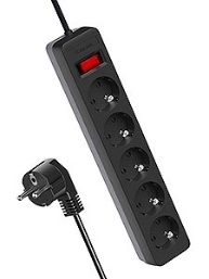 Сет.фильтр КОСМОС 5гн 1,8м ПВС 3х0,75 чер FKsm1.8m-5g(B)