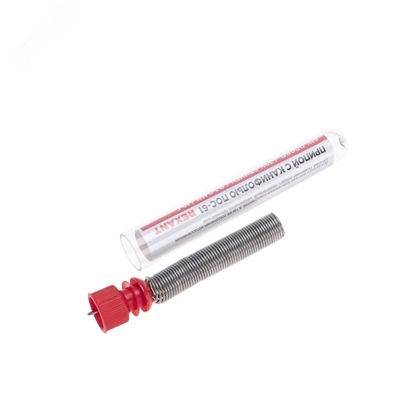 Припой с канифолью   10 гр.d=1.0 мм (Sn60 Pb40 Flux 2.2%)  REXANT 09-3101 09-3101