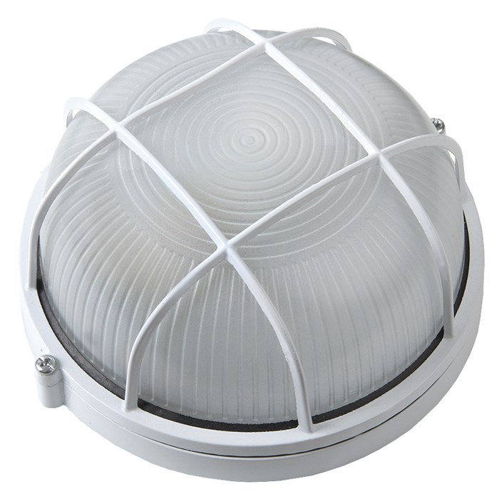 Светильник GCF-R-E27-60-IP65 (НБП/НПП 1302) круг белый с реш.437722(10) General 437722 - фото 6730