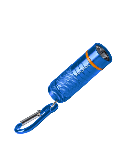 Фонарь брелок 1ВтLED/4xLR44 в комп/кор анодированный алюм/карабин КОСМОС KOC205B - фото 6931