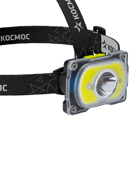 Фонарь налобный КОСМОС (KOC507Lit) аккум/3Вт+5ВтCOB/Li-ion 18650 1200mAh/ABS-пл/инд KOC507Lit КОСМОС KOC507Lit - фото 6969