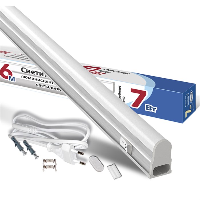 Свет. LED 7W 4000K IP40 600мм линейный IONICH 1567 1567 - фото 7346