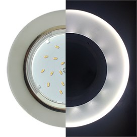 Ecola GX53 H4 LD5310 Glass Стекло Круг с подсветкой  хром - матовый 38x126 SL53RNECH SL53RNECH - фото 8227