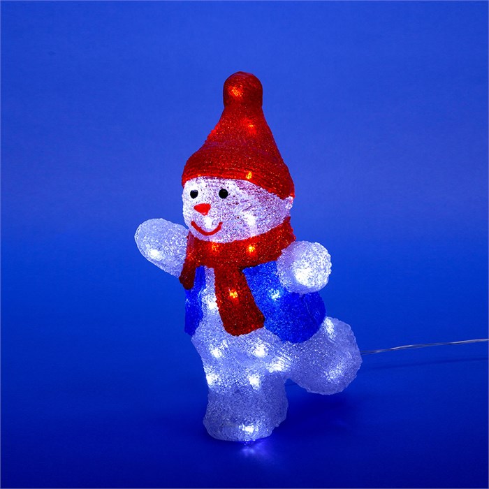 Фигура led «Снеговик-2» ULD-M2234-040/STA WHITE IP20 SNOWMAN-2 , 40led, 22*17*34 см,  Uniel 11030 11030 - фото 8571