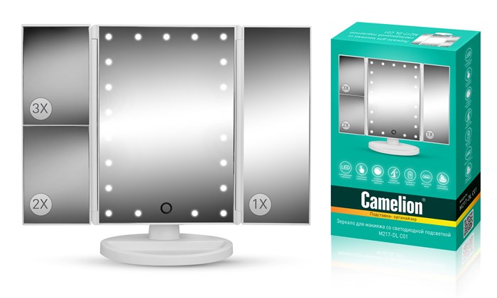 Свет.+зеркало LED наст. прям 5Вт 6000K бел. сенсор M217-DL Camelion... 14005 - фото 9492