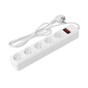 Сетевой фильтр GPS-5-10-3x075-1000-W, 5 мест, 10А, 3x075 мм2, 10м, белый 471014General 471014