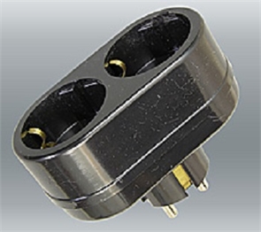 2Т2 Двойник 16А с/з черный TOKER (80) 202-111