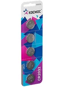 CR2032 BL-5 литиевая Космос (60/600)... KOC20325BL