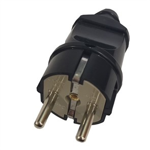 Вилка круглая с/з черная 16А IP20 General... 470505