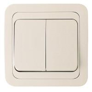 Выкл. 2кл крем/крем Mimoza Makel 25003