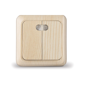 Выкл. 2кл свет о/у сосна 