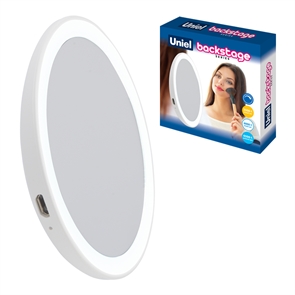 Зеркало карм с подсв с димм ULK-F73 SW/DIM/RECH акк Li-Ion 150мА бел Uniel... UL-00007899