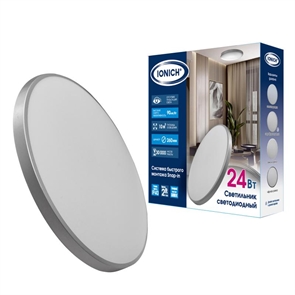 Светильник светодиодный быстрого монтажа ТМ IONICH IDPB-SnapIn 24Вт 2160Лм 5000К 260мм IP40 черный 2 2700