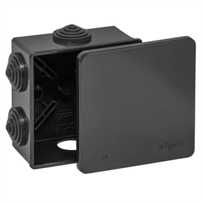 67040Ч 85*85*40 Р/к о/у IP54 6 вводов ЧЕРНАЯ(105) 67040Ч